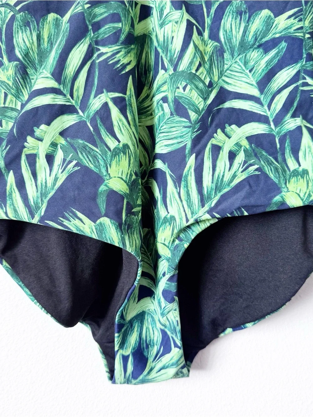Onia Nina Green Leaf Print Halter One-Piece Swimsuit